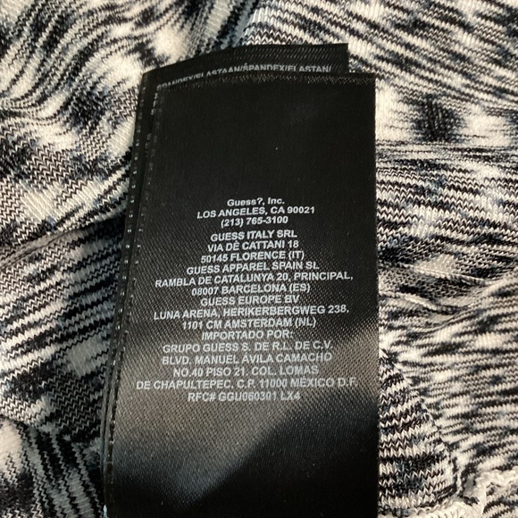 Guess Los Angels Bondage Fit & Flare Black and White Body Con Dress Size Large. - Picture 8 of 11